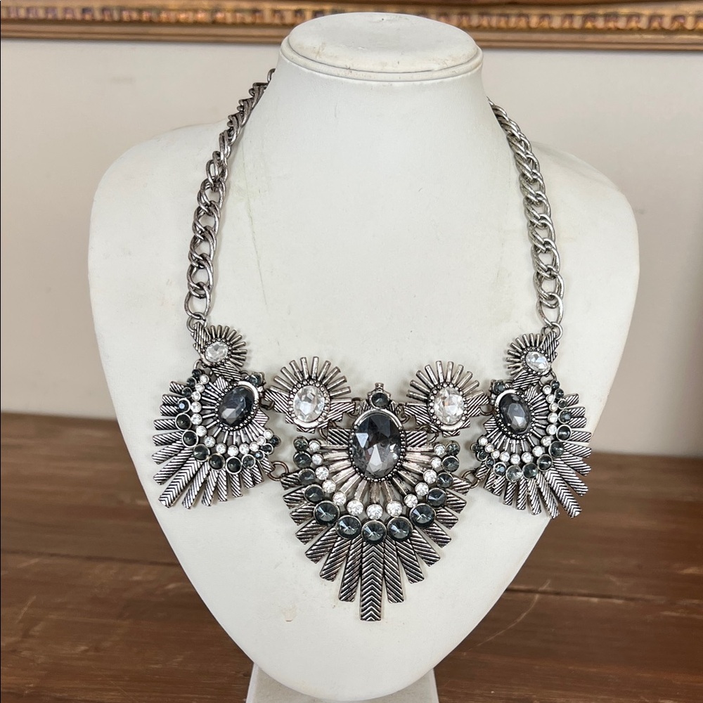 Elegant Silver Statement Necklace